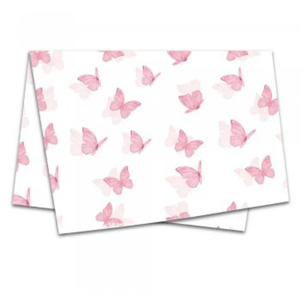PAPEL SEDA DECORADO 50X70CM BUTTERFLY XINGO EMBALAGENS (PCT.C/50) - imagem 3