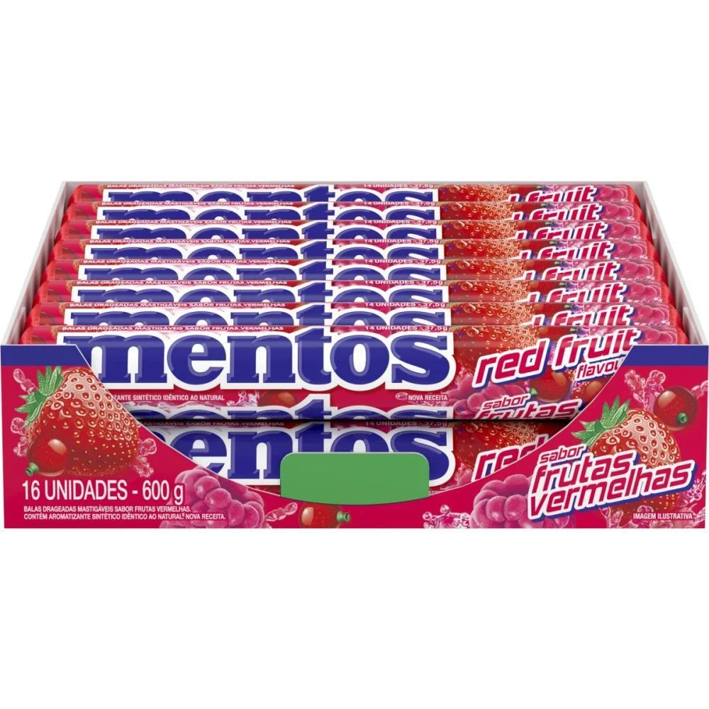 BALA MENTOS STICK FRUTAS VERMELHAS PERFETTI VAN MELLE (DP.C/16) - imagem 2