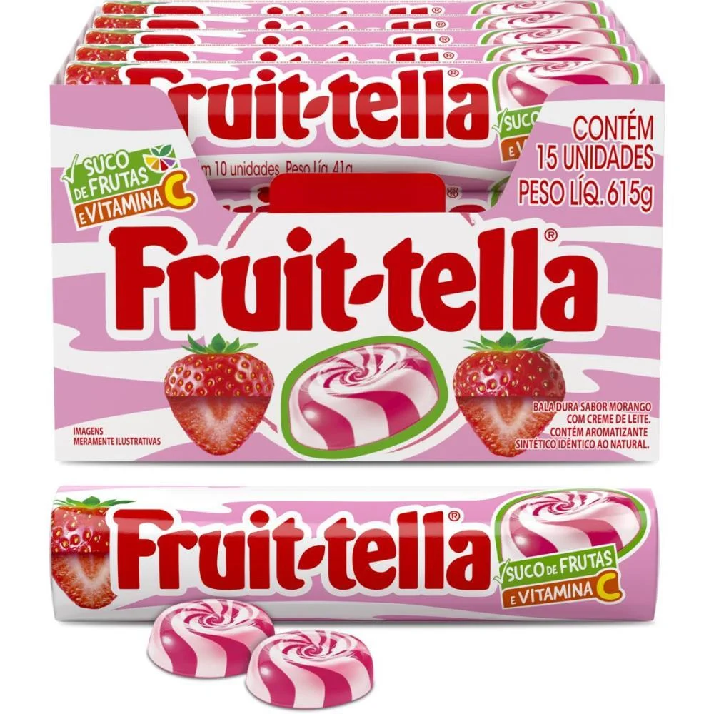 BALA FRUITTELLA VITA C MORANGO 41G PERFETTI VAN MELLE (DP.C/15) - imagem 2