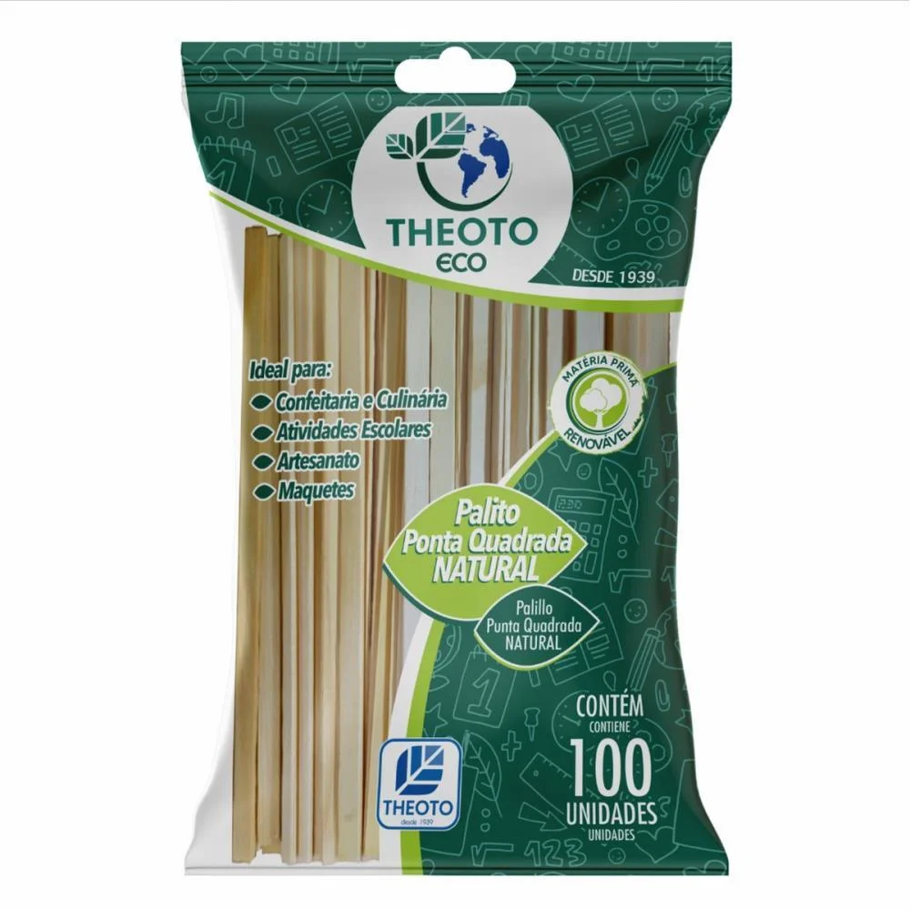 PALITO DE MADEIRA P/SORVETE PONTA QUADRADA THEOTO (PCT.C/100) - imagem 2