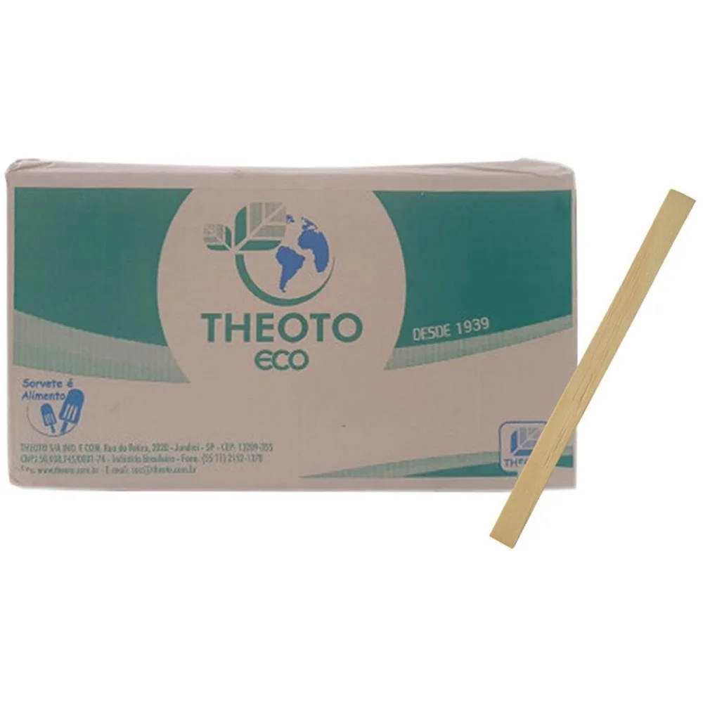 PALITO DE MADEIRA P/SORVETE PONTA QUAD C/10000 THEOTO (CAIXA) - imagem 4
