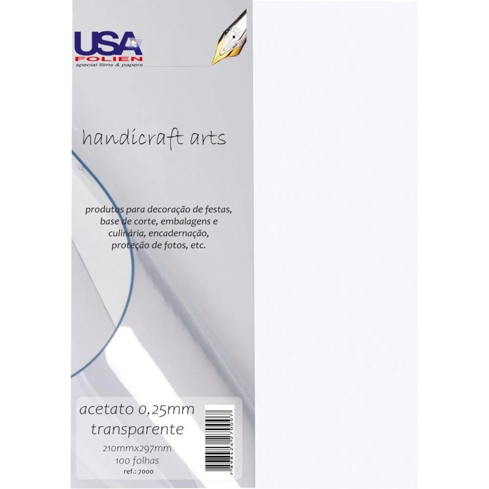 CAPA PARA ENCADERNACAO A4 ACETATO CRISTAL 0,25MM USA FOLIEN (PCT.C/10) - imagem 3