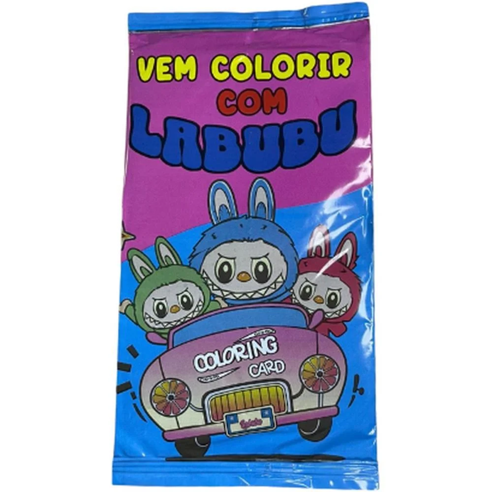 CARD DE COLORIR LABUBU C/4 16X10CM (S) TEMPLUS EDITORIAL (UNIDADE) - imagem 2
