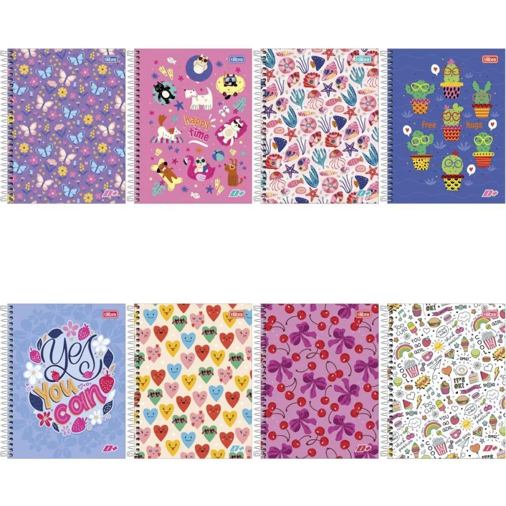 CADERNO 10X1 CP.DURA COLEGIAL D+ FEMININO 200 FOLHAS TILIBRA (PCT.C/04) - imagem 2