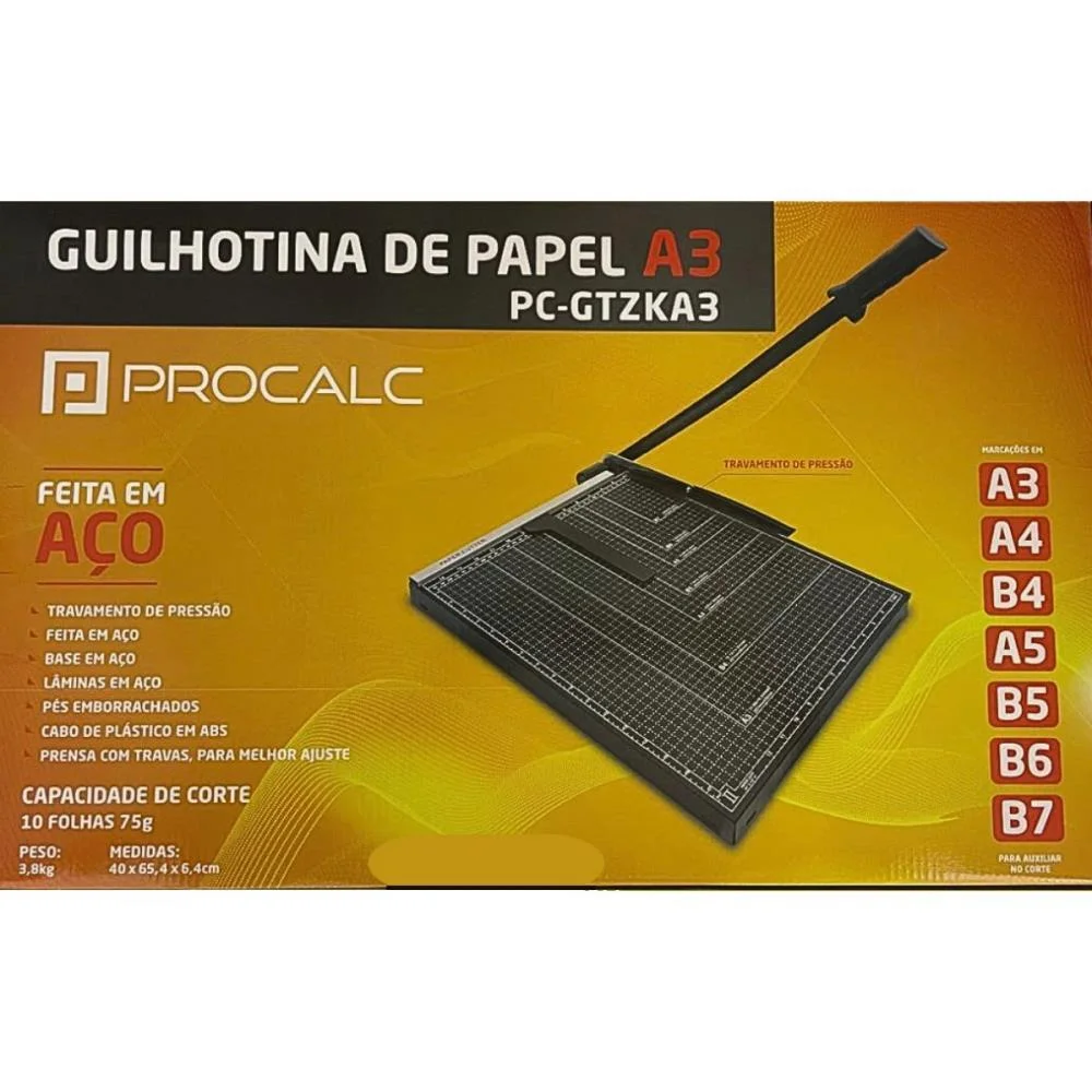 GUILHOTINA CORTADEIRA A3 P/10 FLS COM TRAVA PROCALC (UNIDADE) - imagem 5