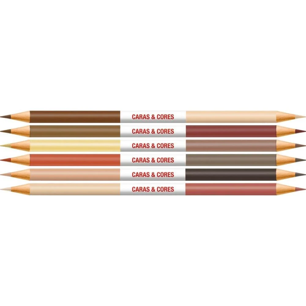 LAPIS DE COR REDONDO CARAS E CORES BICOLOR 12CORES FABER-CASTELL (PCT.C/12) - imagem 3