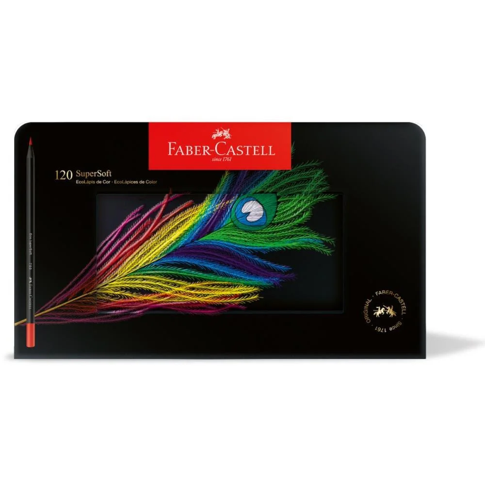 LAPIS DE COR REDONDO SUPERSOFT 120 CORES FABER-CASTELL (PCT.C/02) - imagem 2