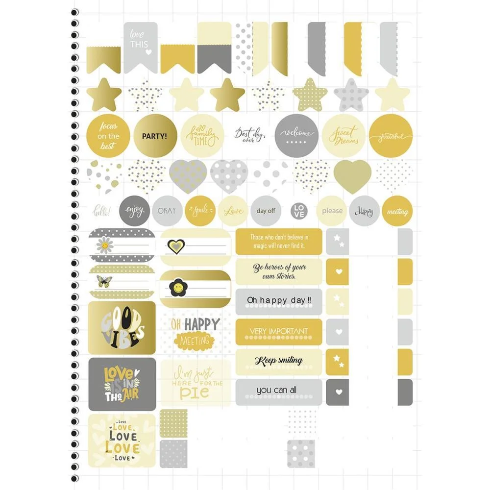 CADERNO 10X1 CP.DURA COLEGIAL HAPPEN GLITTER 160F ANIMATIVA (PCT.C/04) - imagem 6