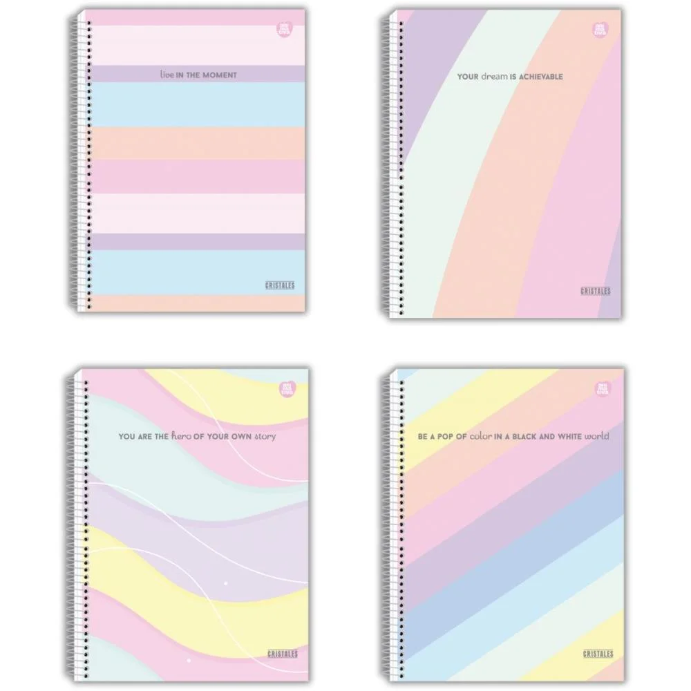 CADERNO 10X1 CP.DURA COLEGIAL CRISTALES 160F ANIMATIVA (PCT.C/04) - imagem 3