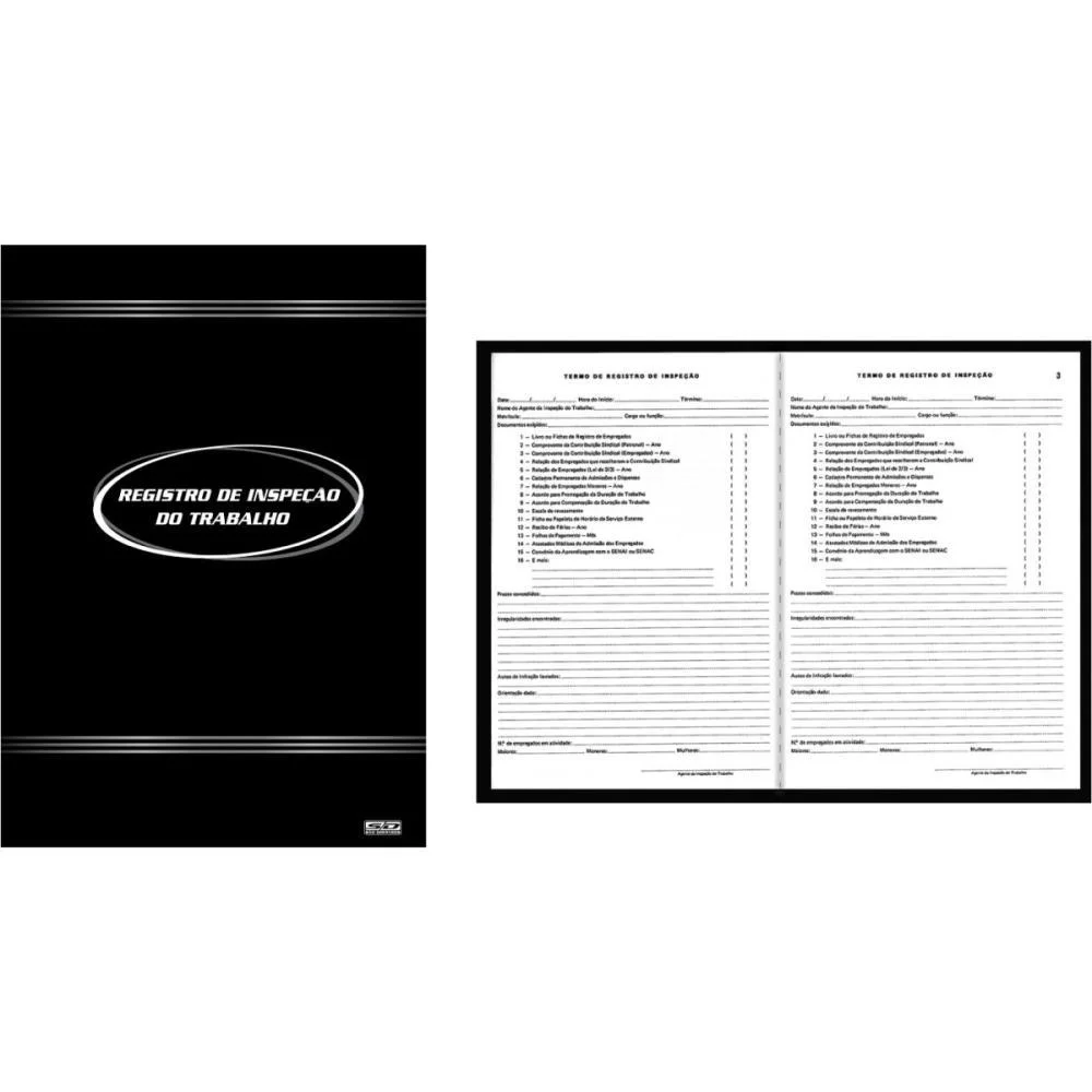 LIVRO REGISTRO INSPECAO DO TRABALHO 50F.22X32 ANIMATIVA (PCT.C/10) - imagem 2