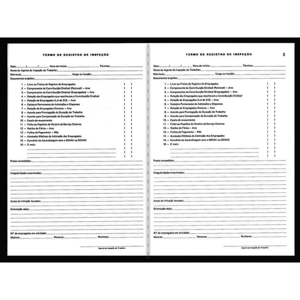 LIVRO REGISTRO INSPECAO DO TRABALHO 50F.22X32 ANIMATIVA (PCT.C/10) - imagem 4