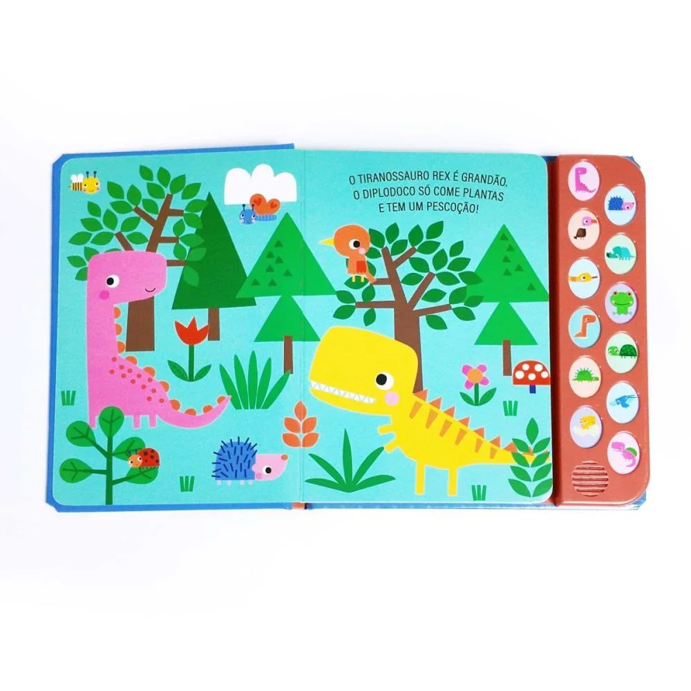 LIVRO SONORO DINOSSAUROS 12 SONS 21X21CM MAGIC KIDS (UNIDADE) - imagem 3