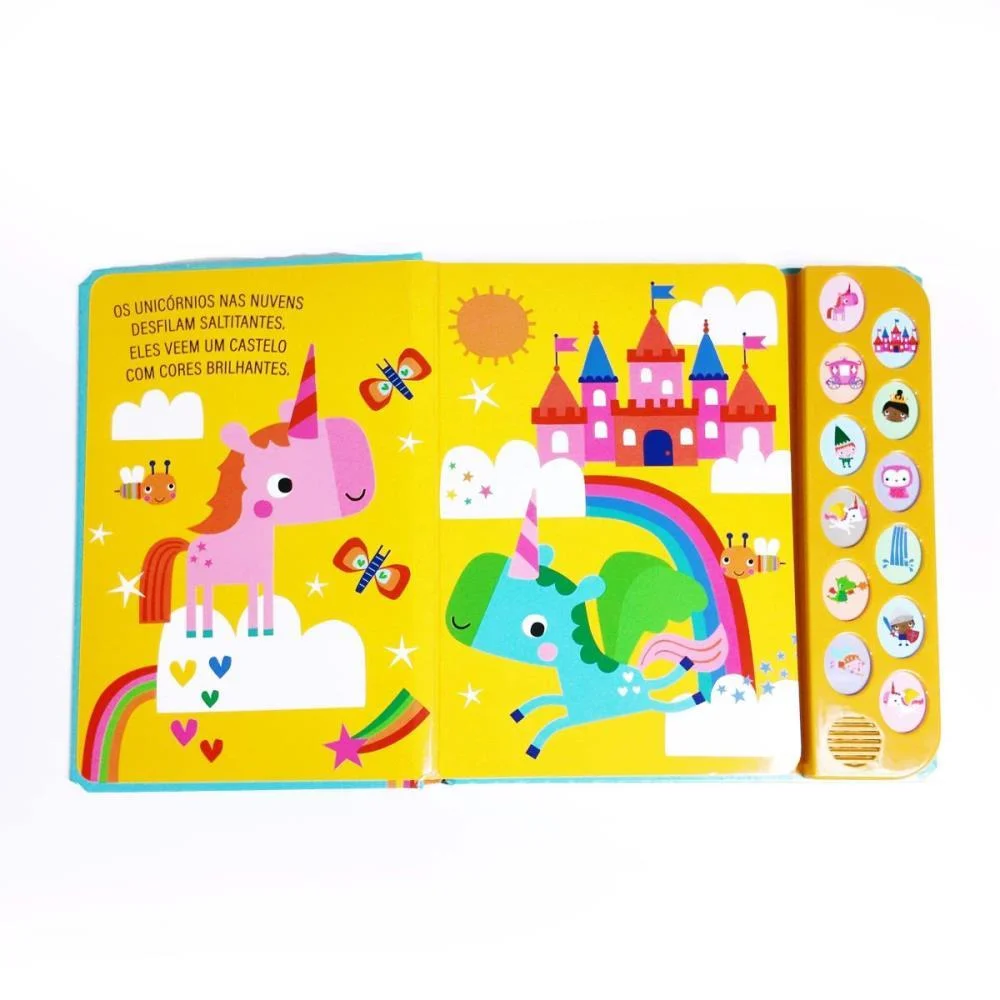 LIVRO SONORO UNICORNIOS 12 SONS 21X21CM MAGIC KIDS (UNIDADE) - imagem 3