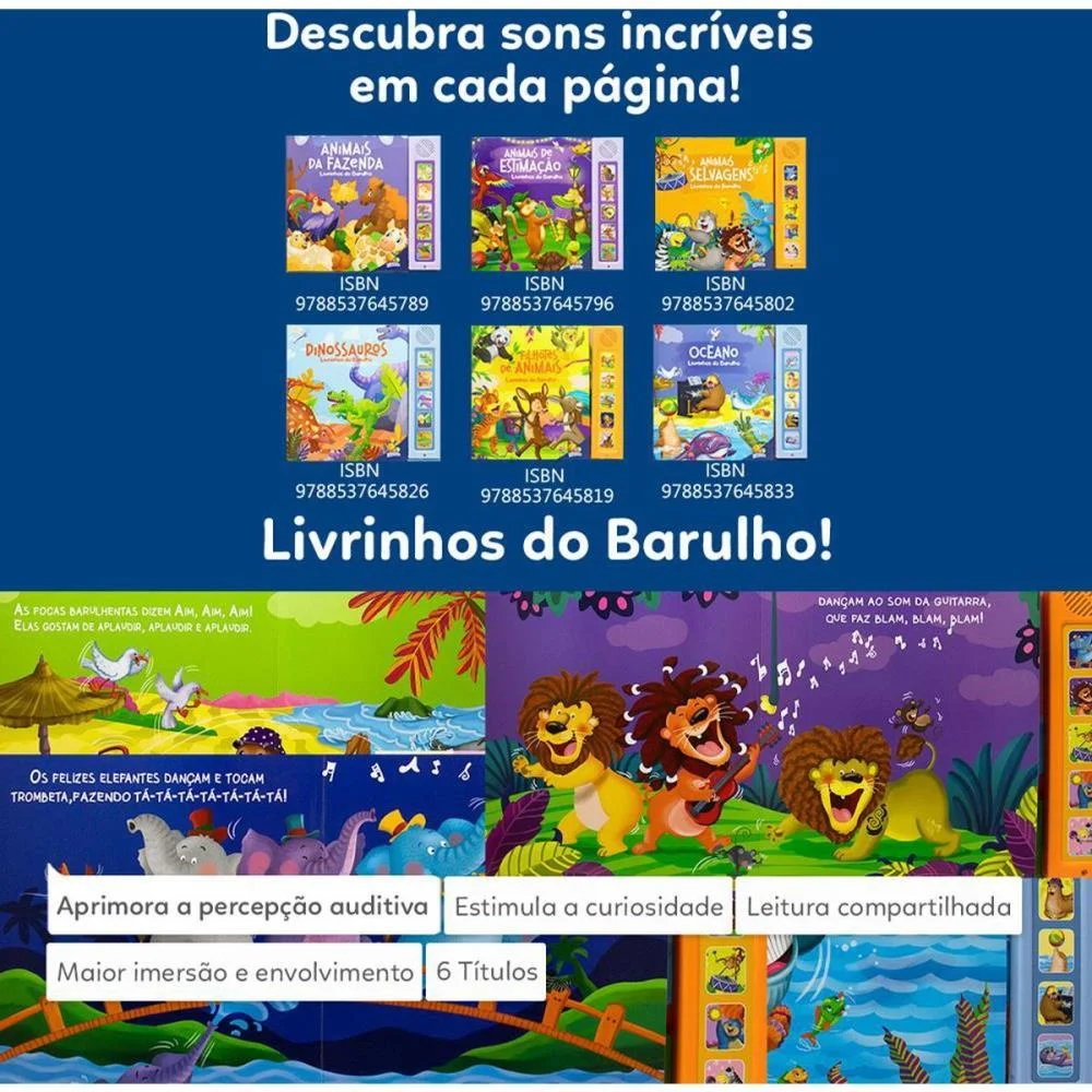 LIVRO SONORO ANIMAIS DA FAZENDA 22X19,5 8PG TODOLIVRO (UNIDADE) - imagem 3
