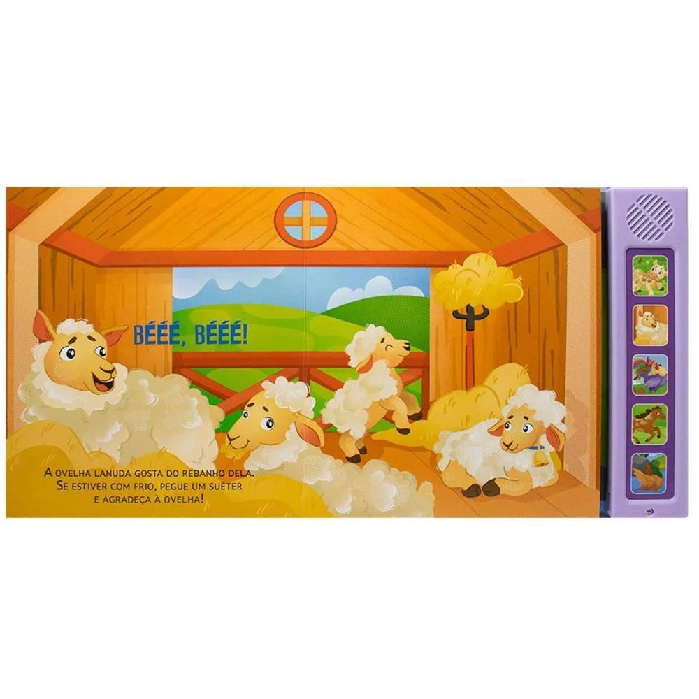 LIVRO SONORO ANIMAIS DA FAZENDA 22X19,5 8PG TODOLIVRO (UNIDADE) - imagem 4