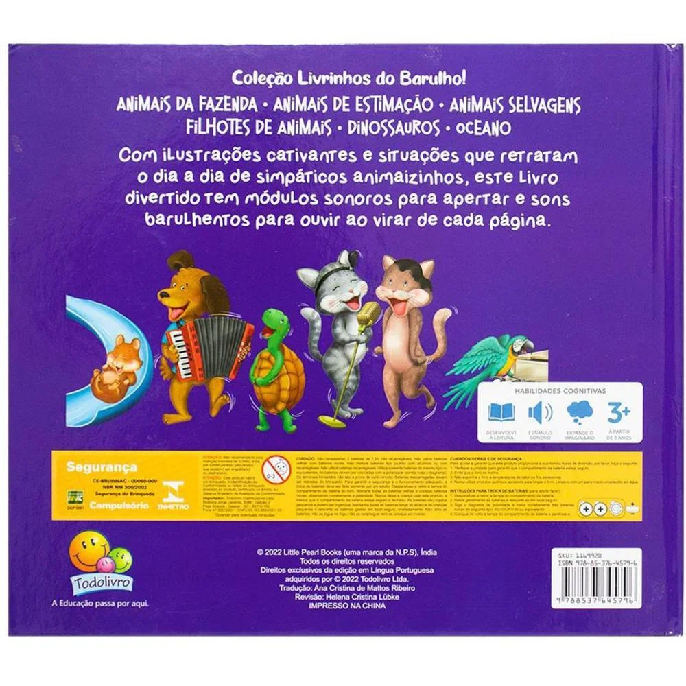 LIVRO SONORO ANIMAIS DE ESTIMACAO 22X19 8PG TODOLIVRO (UNIDADE) - imagem 4
