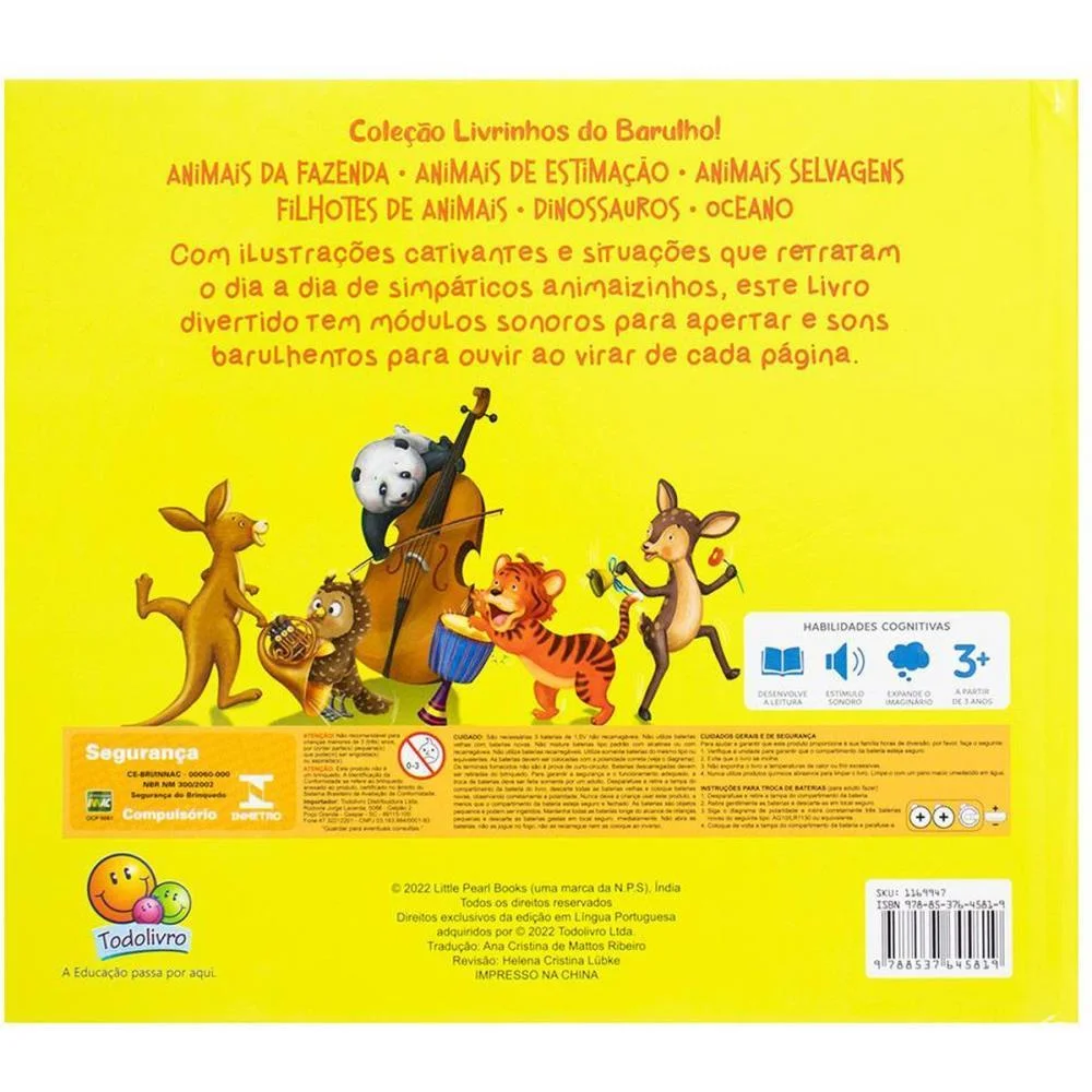 LIVRO SONORO FILHOTES DE ANIMAIS 22X19,5 8P TODOLIVRO (UNIDADE) - imagem 4