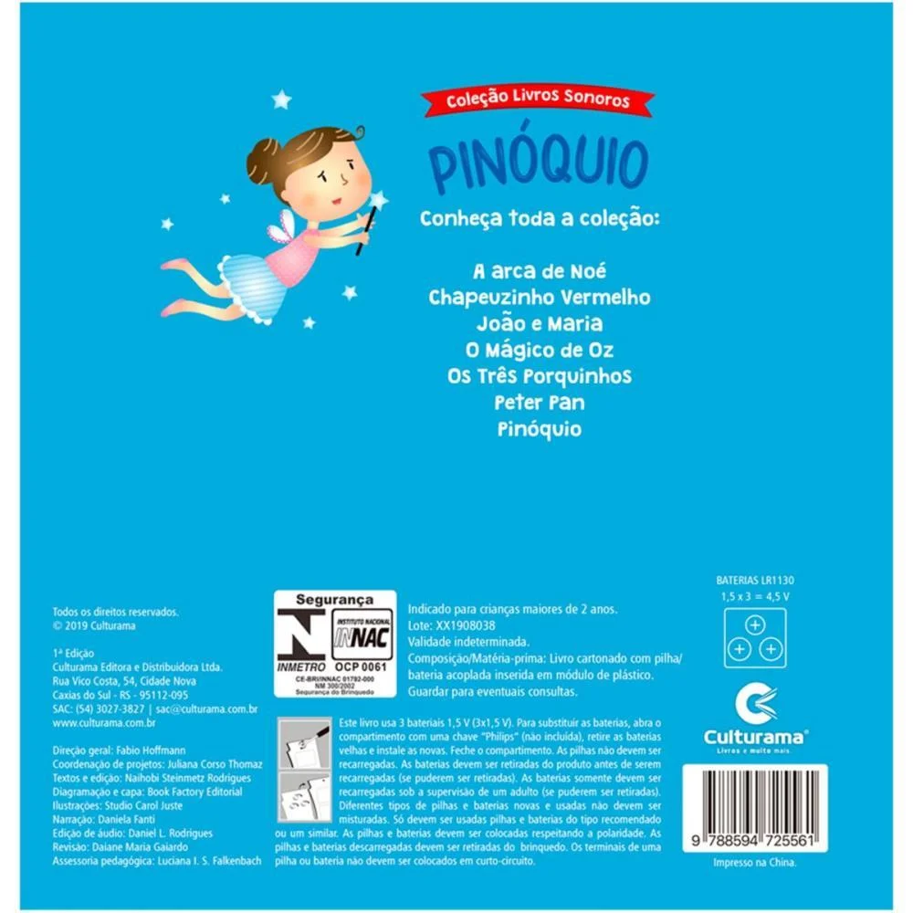 LIVRO SONORO PINOQUIO CULTURAMA (UNIDADE) - imagem 5