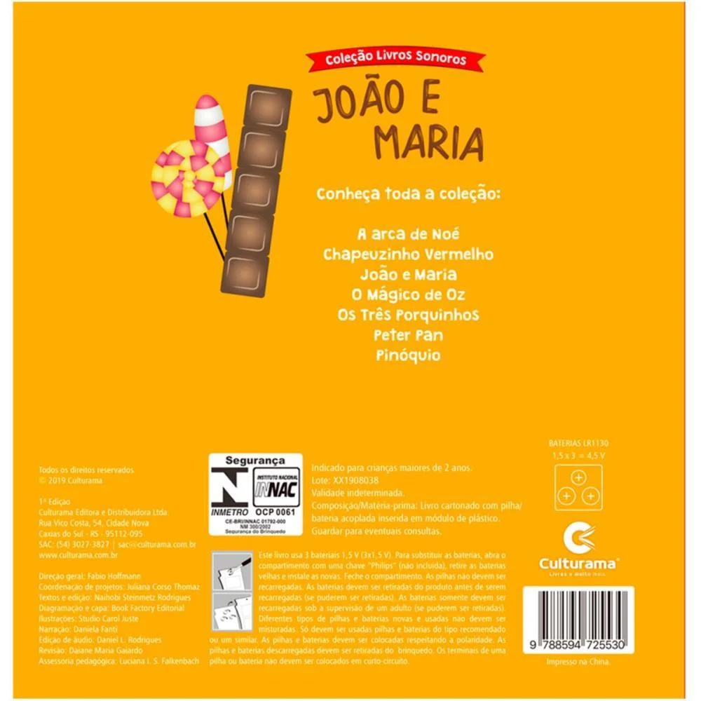 LIVRO SONORO JOAO E MARIA CULTURAMA (UNIDADE) - imagem 5