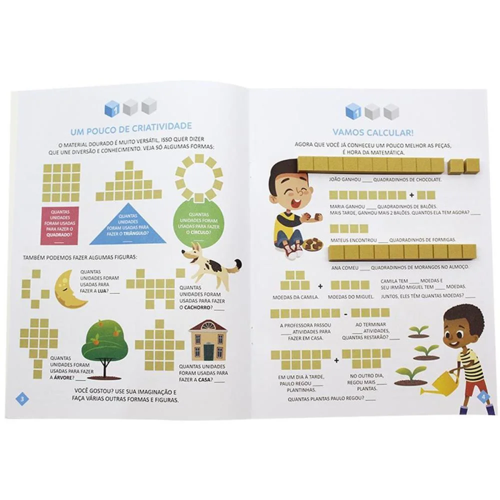 MATERIAL DOURADO APRENDA EM CASA EVA C/111 PCS TODOLIVRO (UNIDADE) - imagem 4