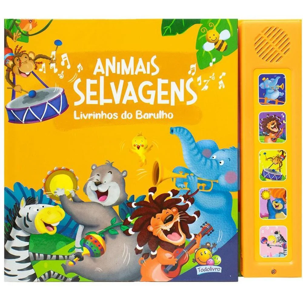 LIVRO SONORO ANIMAIS SELVAGENS 22X19,5 8PG TODOLIVRO (UNIDADE) - imagem 2