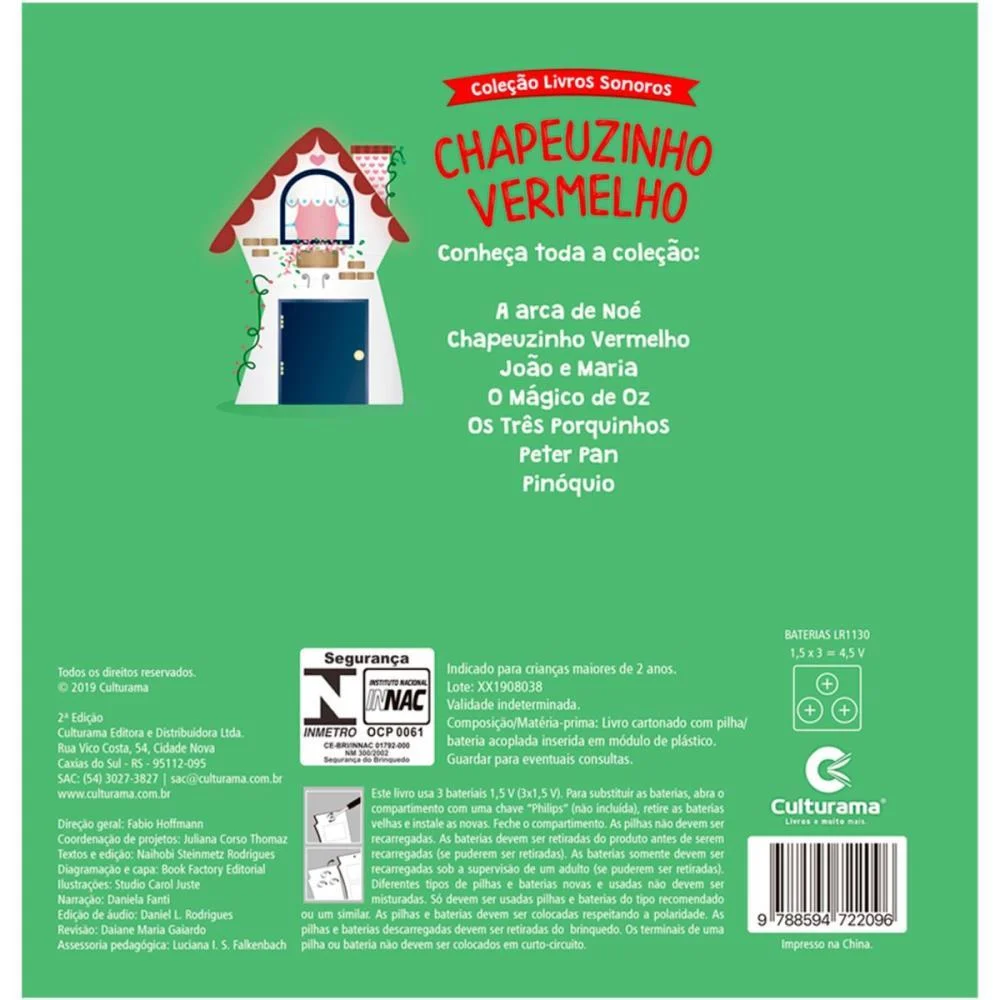 LIVRO SONORO CHAPEUZINHO VERMELHO CULTURAMA (UNIDADE) - imagem 5