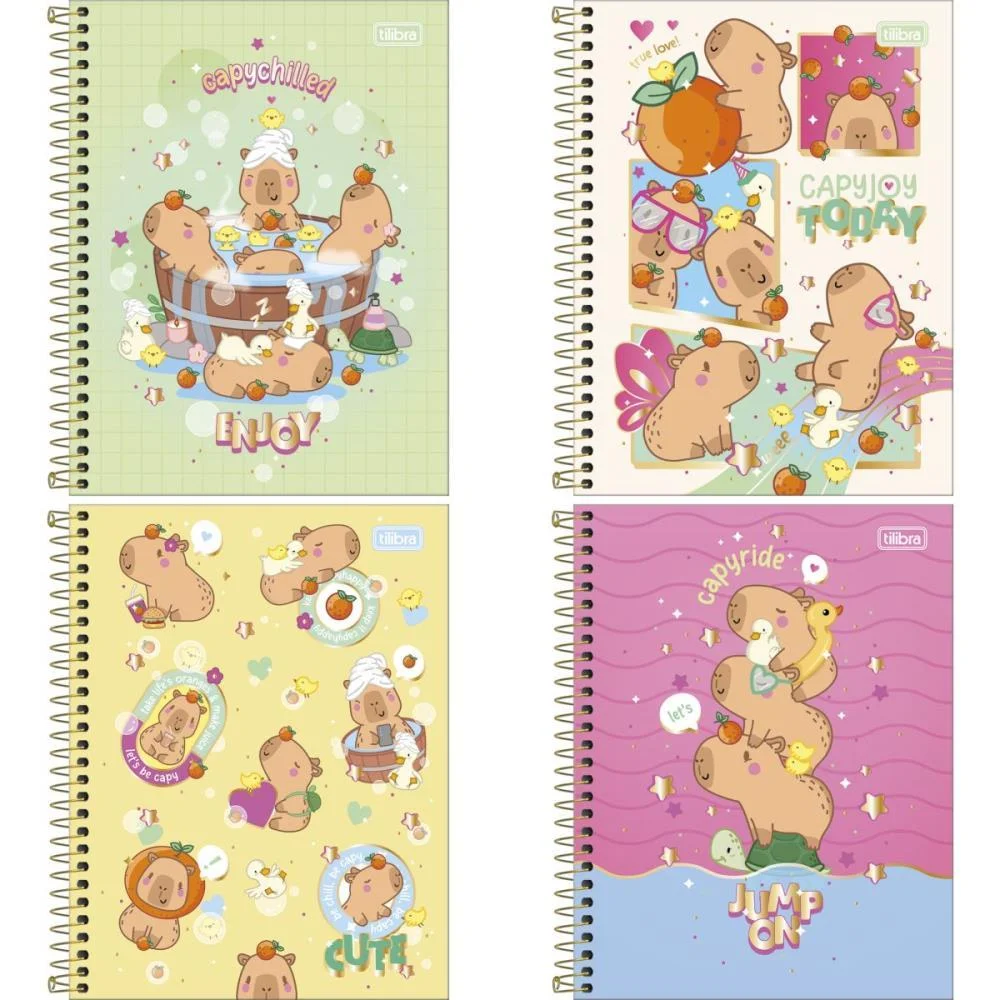 CADERNO 10X1 CP.DURA COLEGIAL CAPYCLUB 120FLS TILIBRA (PCT.C/04) - imagem 2