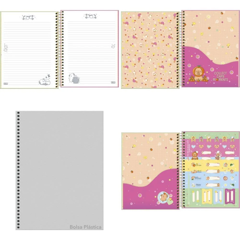 CADERNO 10X1 CP.DURA COLEGIAL CAPYCLUB 120FLS TILIBRA (PCT.C/04) - imagem 4
