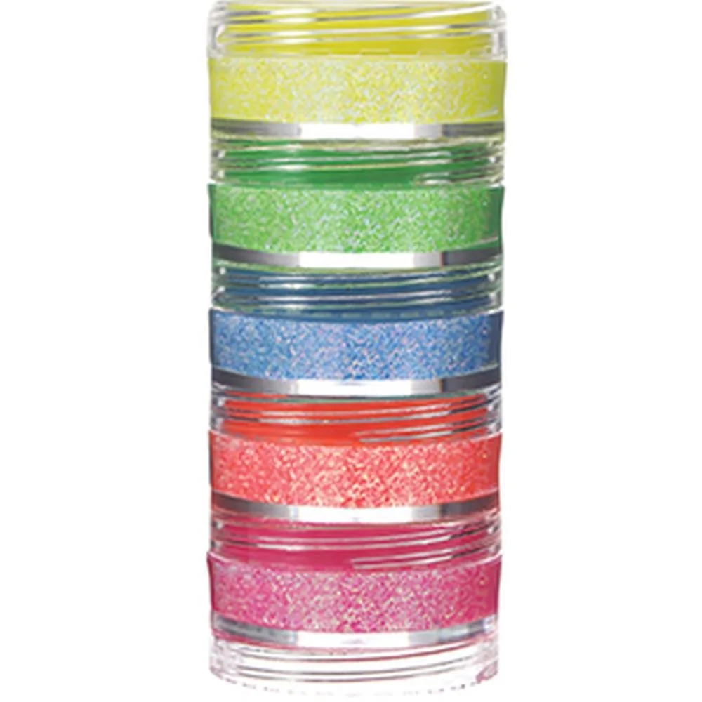 PINTURA FACIAL PO GLITER IRIDESCENTE 5CORES(S COLORMAKE (KIT) - imagem 3
