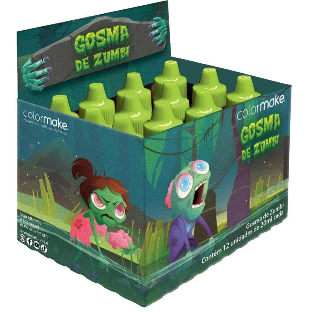 PINTURA FACIAL GOSMA ZUMBI 20ML. COLORMAKE (DP.C/12) - imagem 4