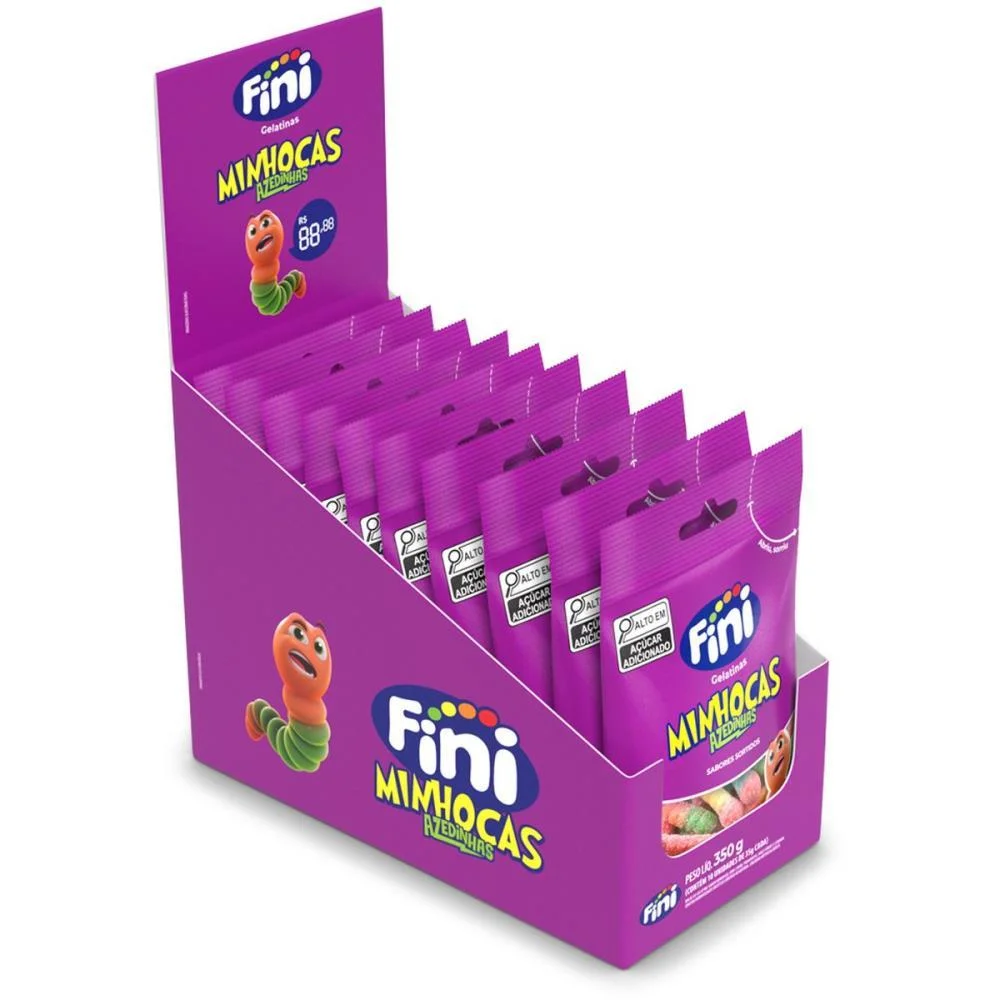 DOCE MINHOCAS AZEDINHAS 35G FINI (DP.C/10) - imagem 3