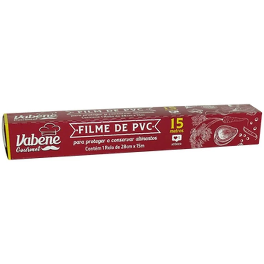 PLASTICO PARA ALIMENTOS FILME PVC 28CMX15M. VABENE (ROLO) - imagem 3