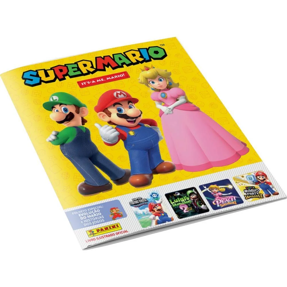 ALBUM DE FIGURINHAS SUPER MARIO BROCHURA PANINI (UNIDADE) - imagem 2