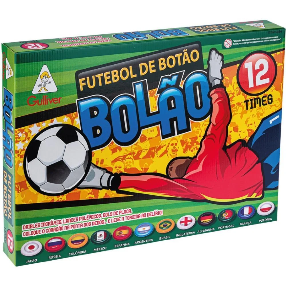 FUTEBOL DE BOTAO 12 TIMES CLASSICOS GULLIVER (UNIDADE) - imagem 5