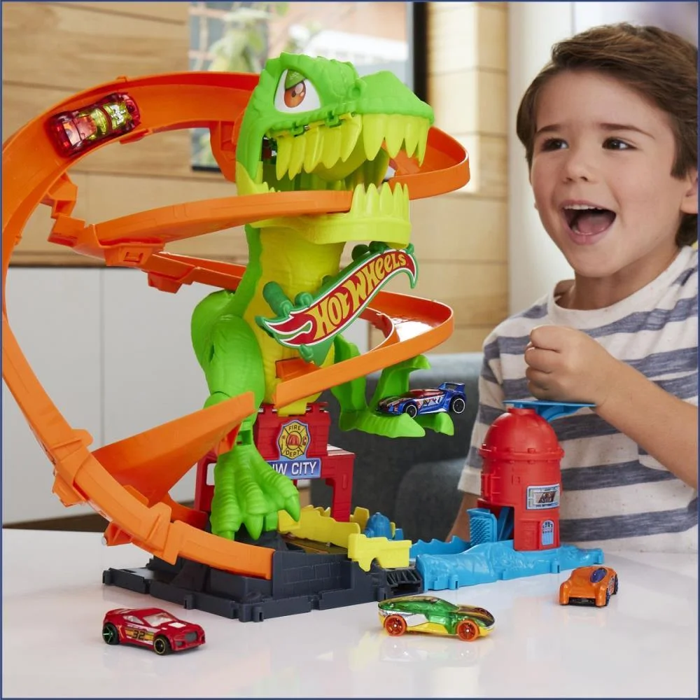 HOT WHEELS PISTA CITY NÊMESIS T-REX+QUARTEL DE BOMBE MATTEL (UNIDADE) - imagem 3