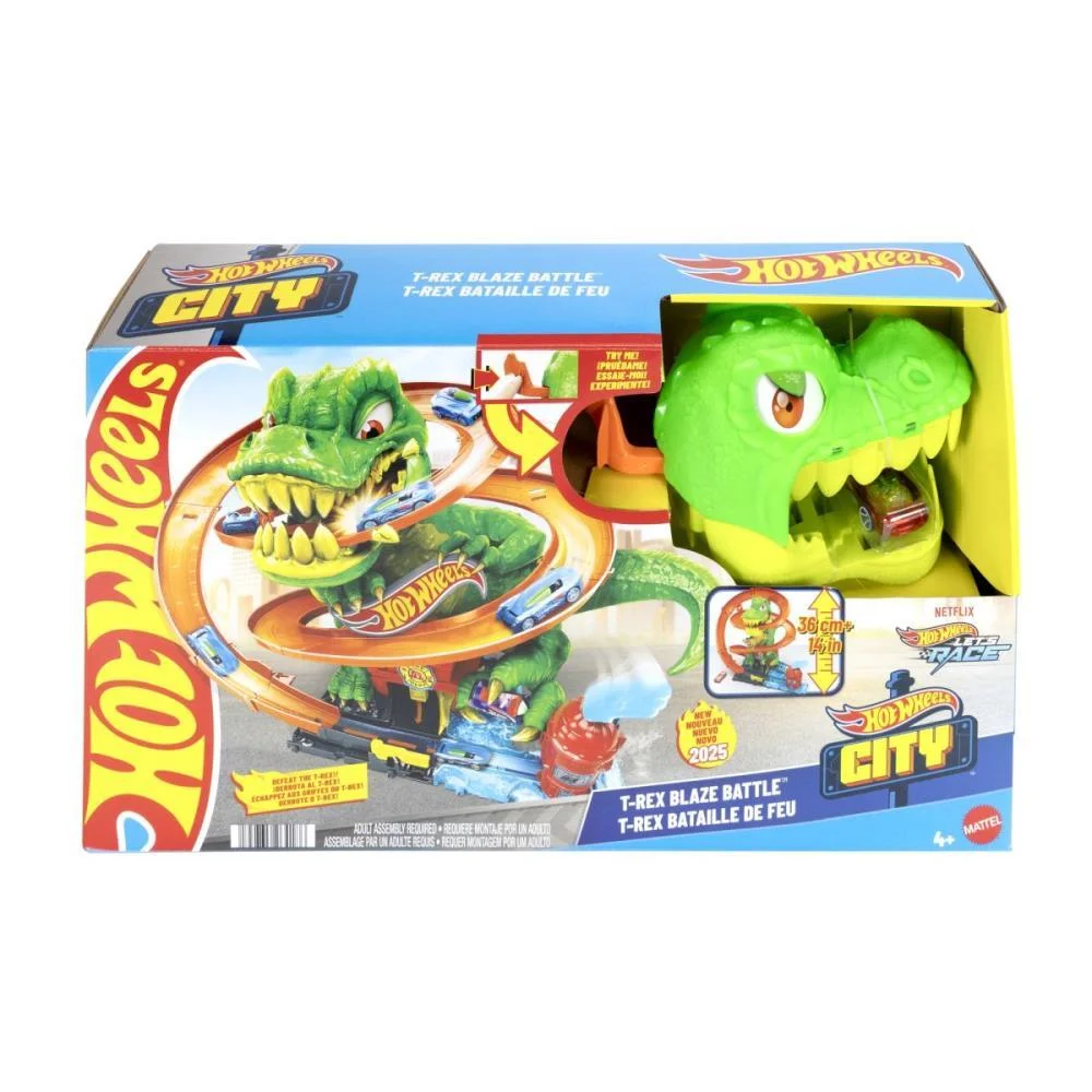 HOT WHEELS PISTA CITY NÊMESIS T-REX+QUARTEL DE BOMBE MATTEL (UNIDADE) - imagem 4