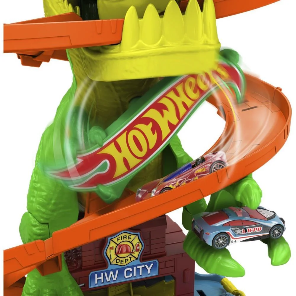 HOT WHEELS PISTA CITY NÊMESIS T-REX+QUARTEL DE BOMBE MATTEL (UNIDADE) - imagem 8
