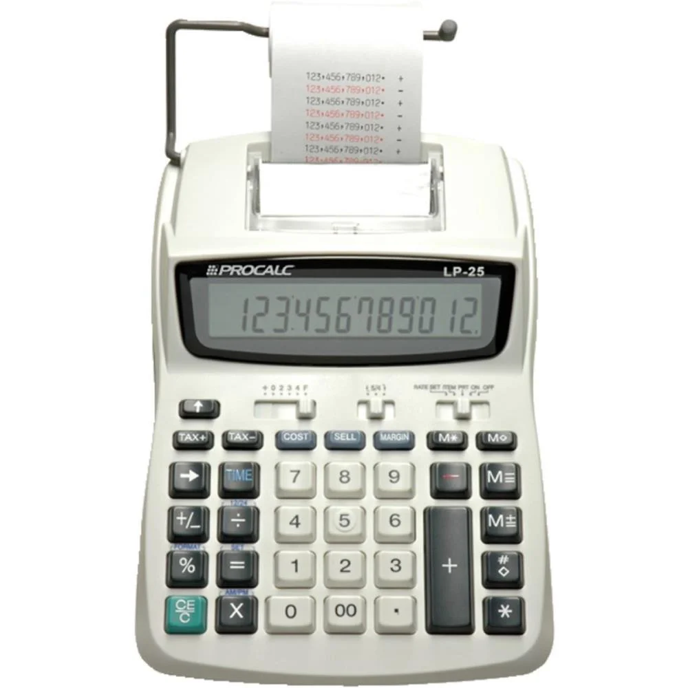 CALCULADORA DE IMPRESSAO 12 DIG. BOB.58MM/4PILHAS BIV PROCALC (UNIDADE) - imagem 3