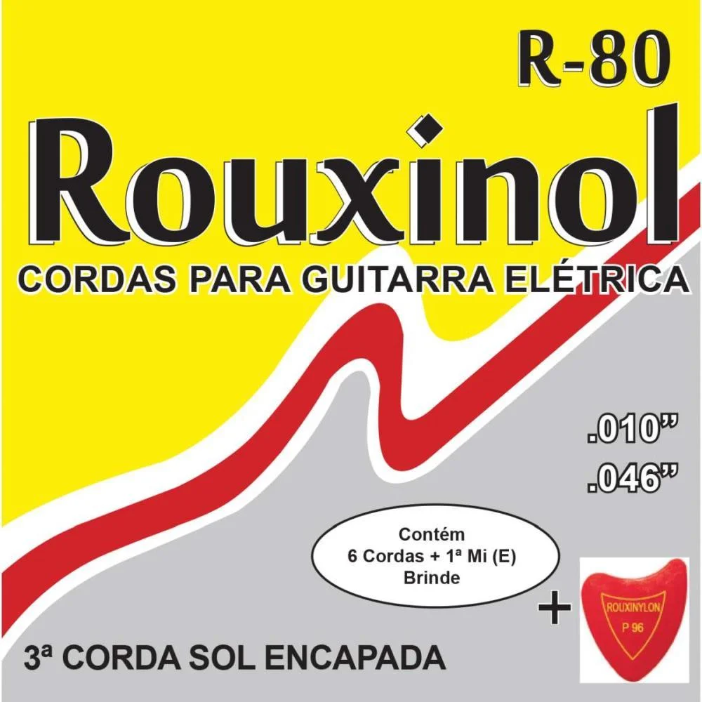 ENCORDOAMENTO P/GUITARRA ELETRICA LEVE 10/46 ROUXINOL (UNIDADE) - imagem 3