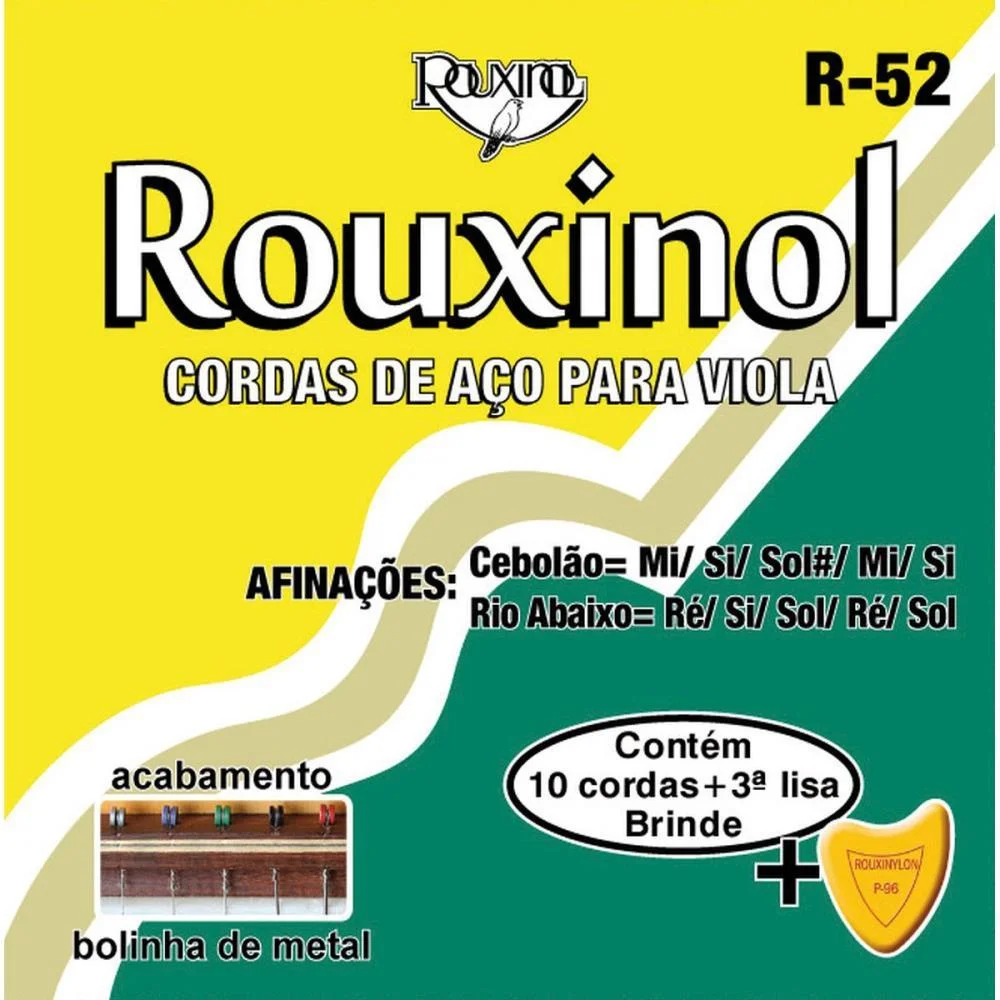 ENCORDOAMENTO P/VIOLA BRASIL.10CORDA TR.C/BO ROUXINOL (UNIDADE) - imagem 2