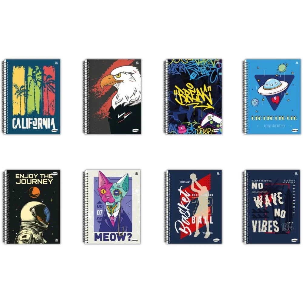 CADERNO 15X1 CAPA DURA KBOM MASCULINO 300F ANIMATIVA (PCT.C/02) - imagem 2