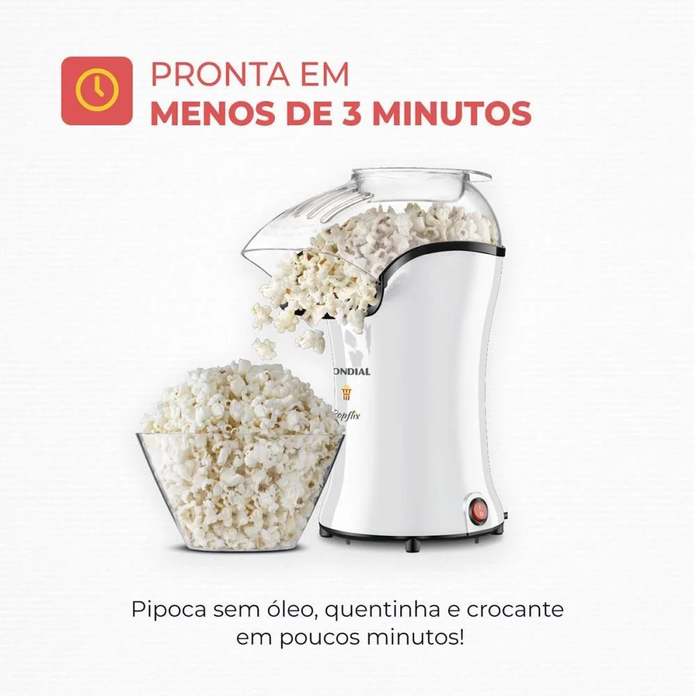 PIPOQUEIRA POPFLIX 127V BRANCA MONDIAL (UNIDADE) - imagem 4