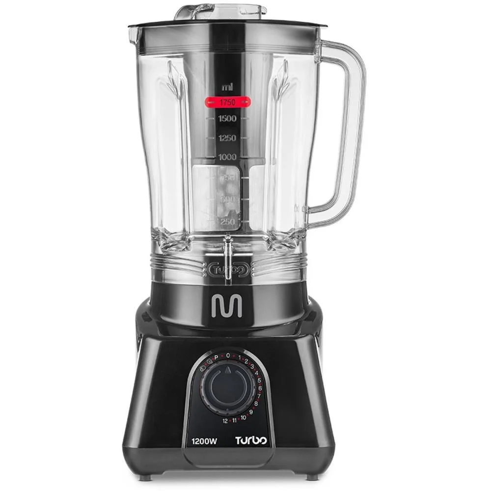 LIQUIDIFICADOR TURBO 1200W 12VEL 127V PRETO MULTI (UNIDADE) - imagem 2