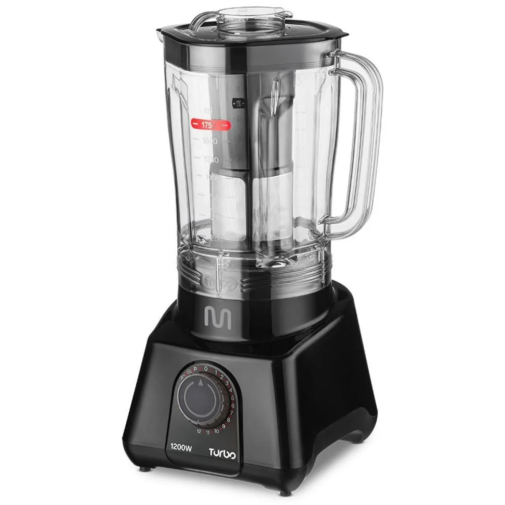 LIQUIDIFICADOR TURBO 1200W 12VEL 220V PRETO MULTI (UNIDADE) - imagem 3