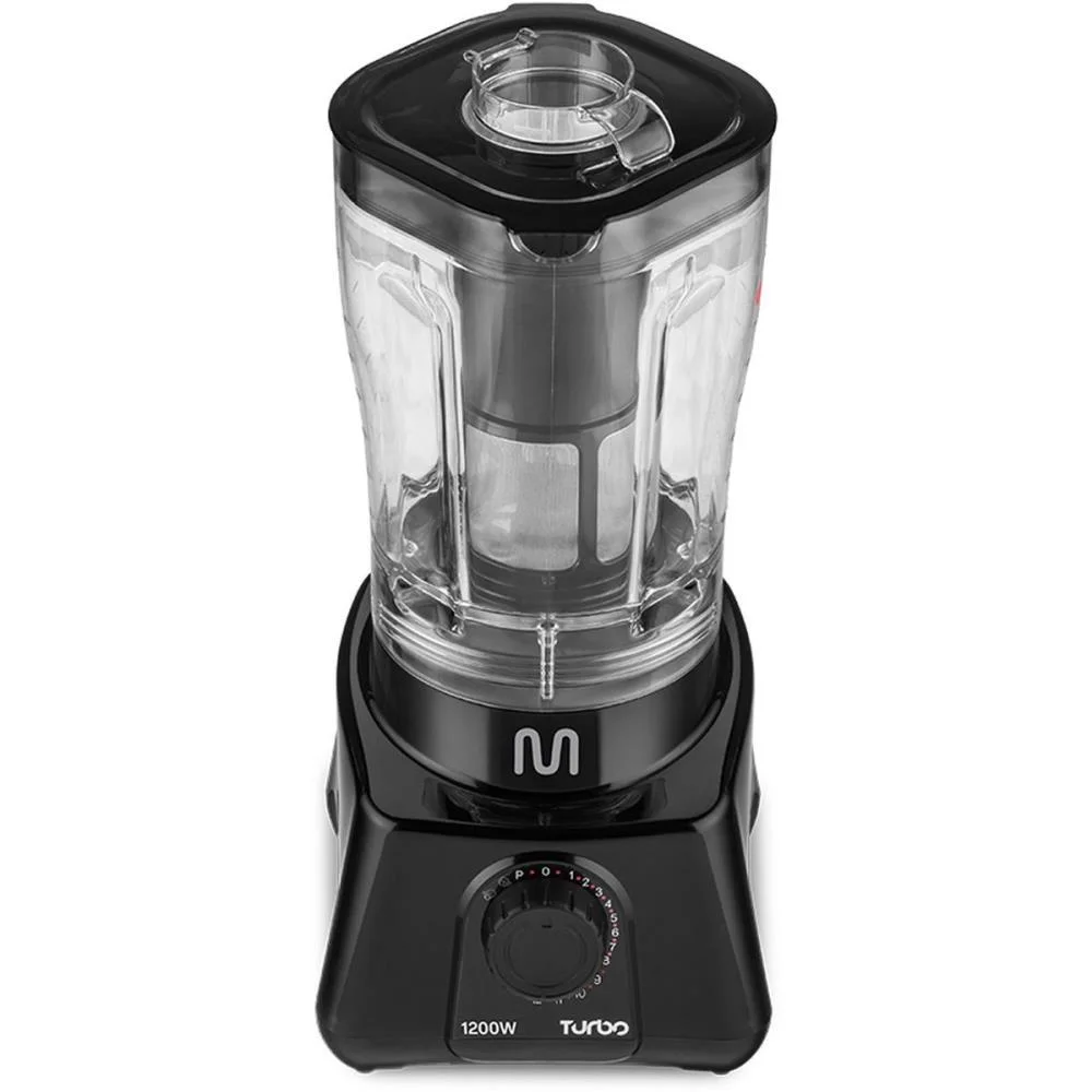 LIQUIDIFICADOR TURBO 1200W 12VEL 220V PRETO MULTI (UNIDADE) - imagem 6