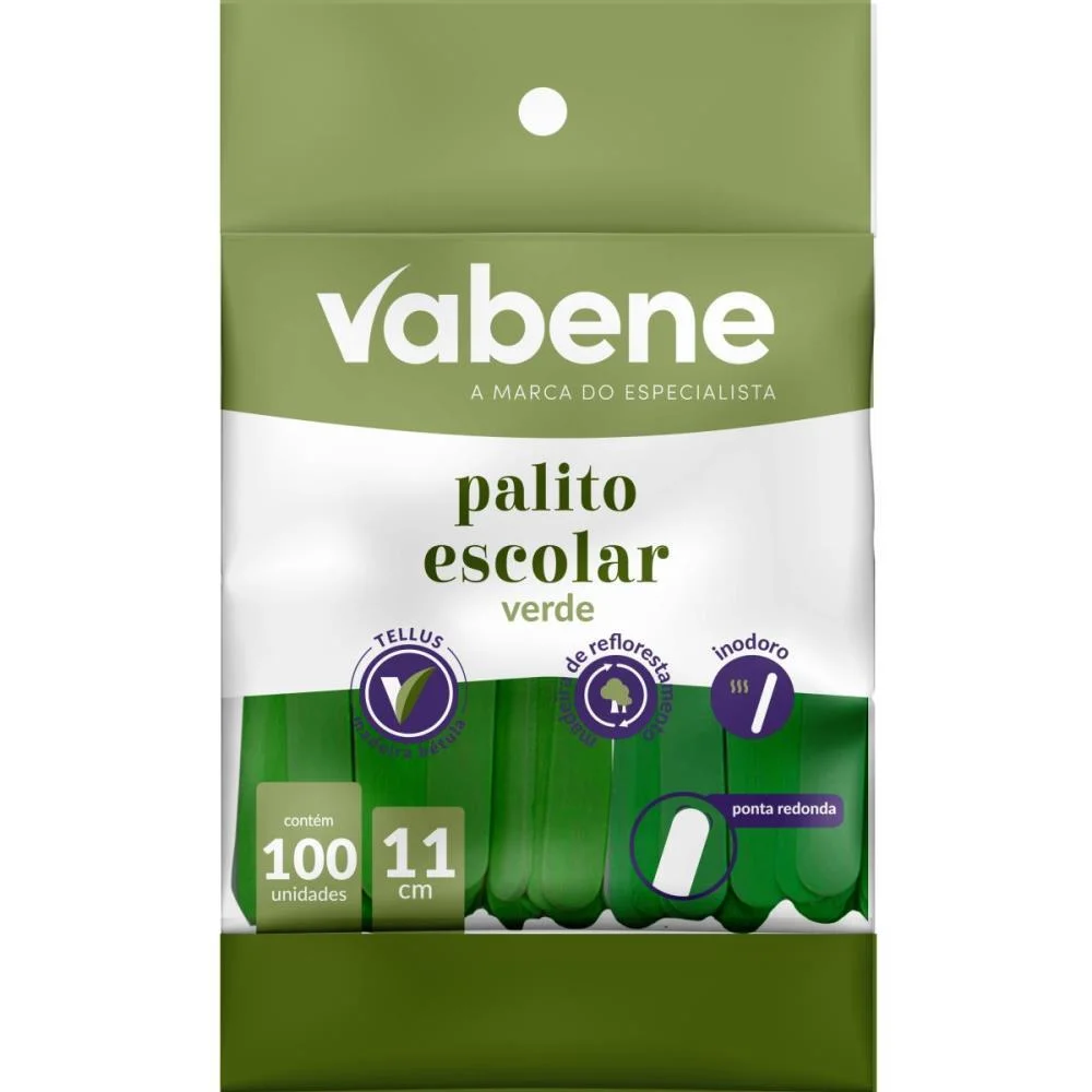 PALITO DE MADEIRA P/SORVETE PONTA REDONDA VERDE VABENE (PCT.C/100) - imagem 3