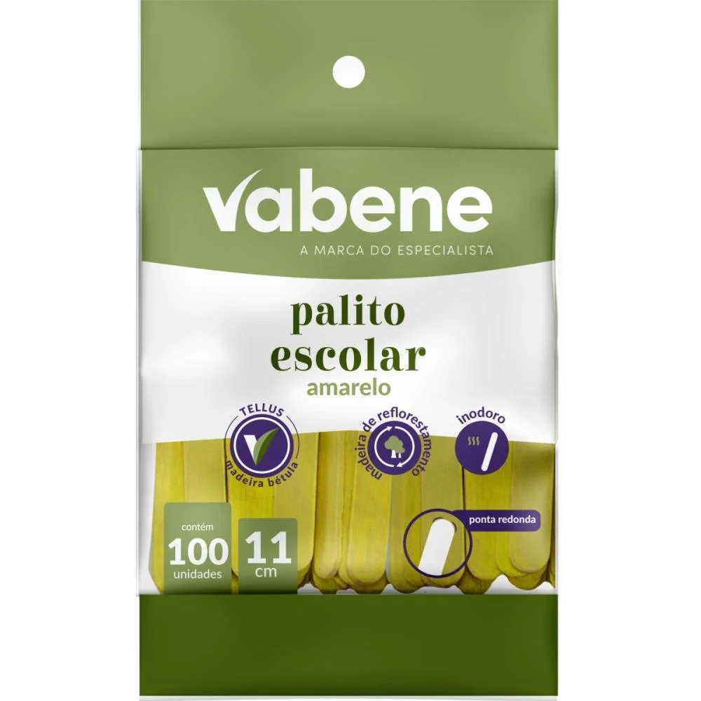 PALITO DE MADEIRA P/SORVETE PONTA REDONDA AMAREL VABENE (PCT.C/100) - imagem 2