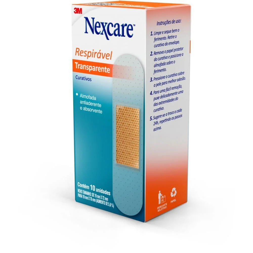 PRODUTOS FARMA NEXCARE CURATIVO TRANSP. C/10 3M (CAIXA) - imagem 2