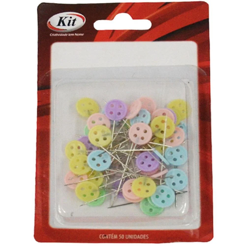 ALFINETE COSTURA CABECA DE BOTAO 45MM KIT (CT.C/50) - imagem 2