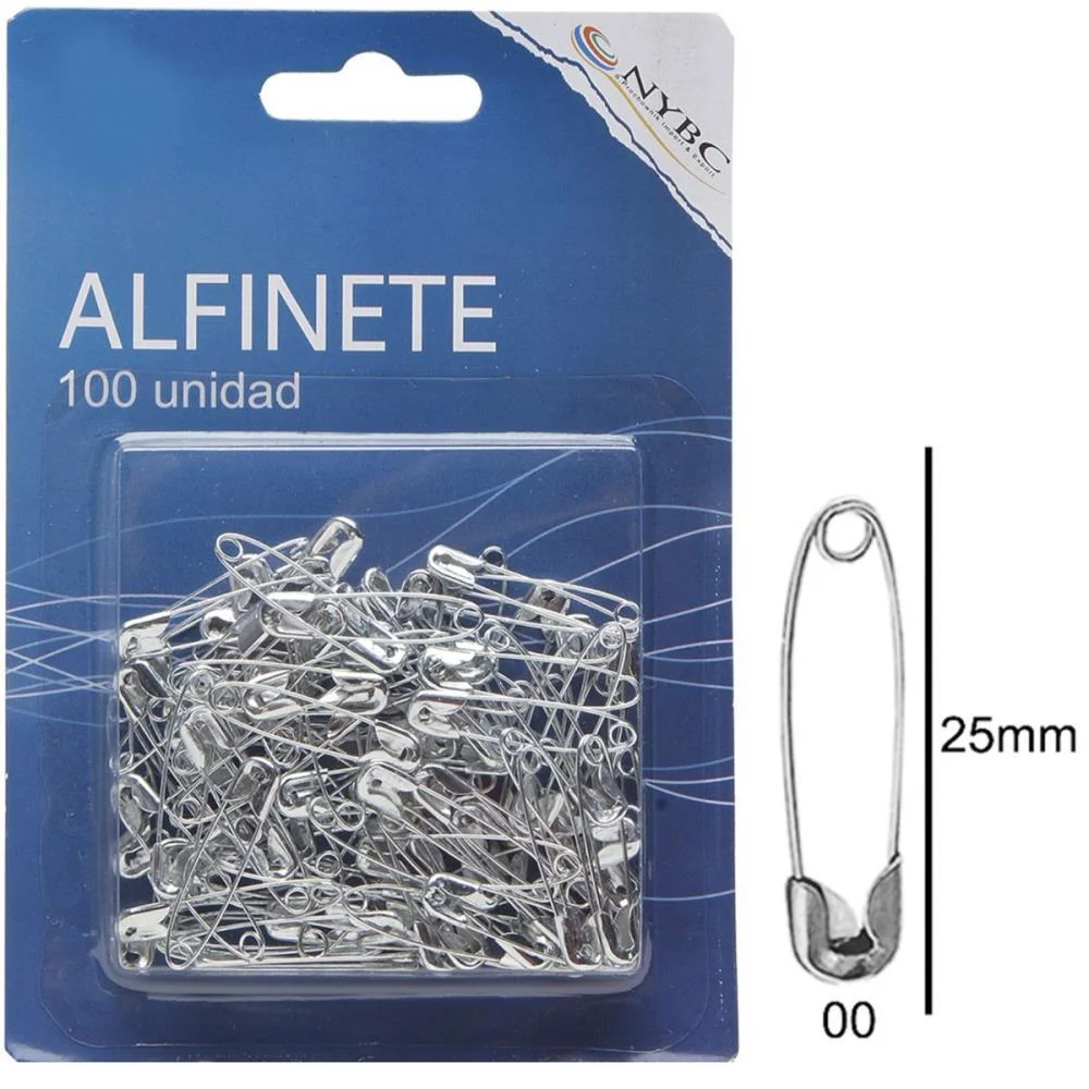 ALFINETE SEGURANCA N.00 PRATA C/100UNID. NYBC (PCT.C/06) - imagem 3